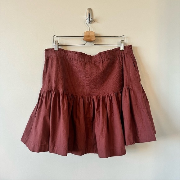 ANTHROPOLOGIE-EULA Pintucked Mini Skirt (Size:1X) - Picture 6 of 12